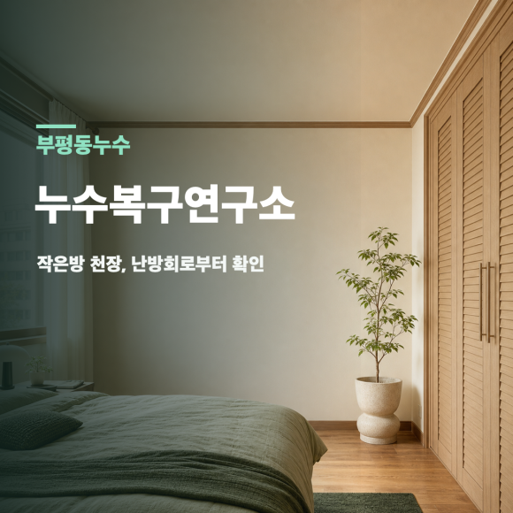부평동 누수피해복구 복구 판단 기준을 설명하는 예시 이미지