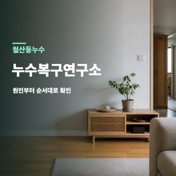 철산동누수 복구 판단 기준을 설명하는 예시 이미지